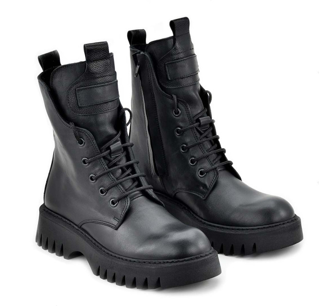 Дамски боти със скрит цип Naia black