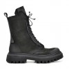 Дамски боти Olia black nabuk