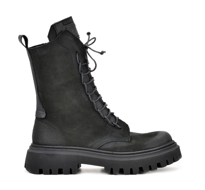 Дамски боти Olia black nabuk