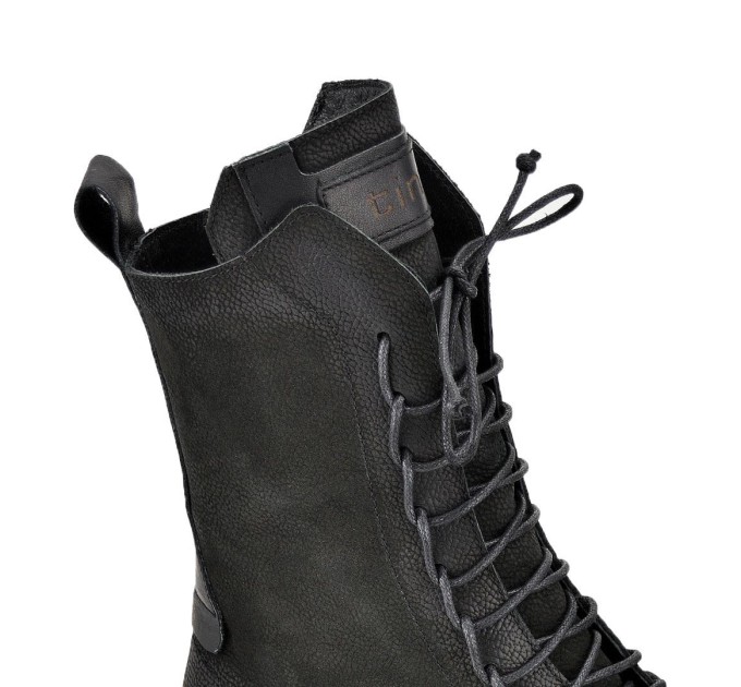 Дамски боти Olia black nabuk