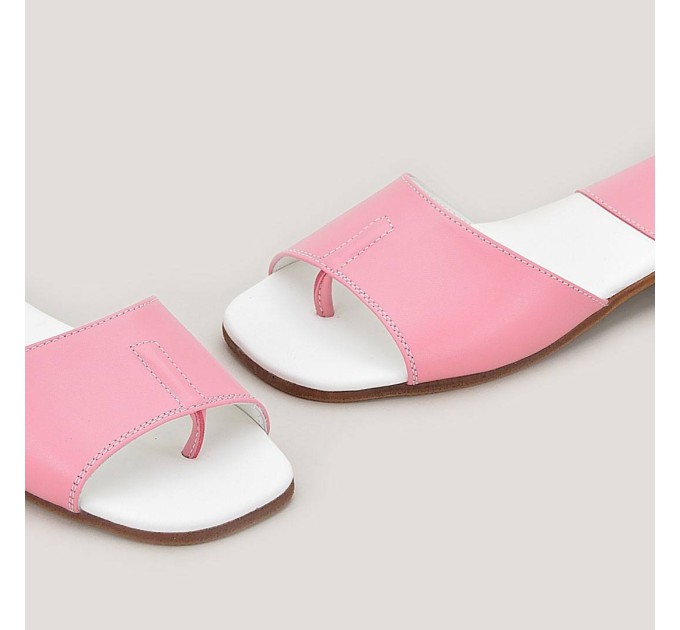 Дамски чехли от естествена кожа Zarena pink