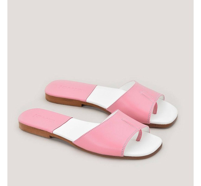 Дамски чехли от естествена кожа Zarena pink