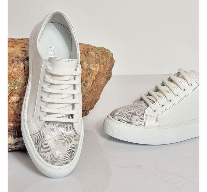 Дамски кецове Adel white silver