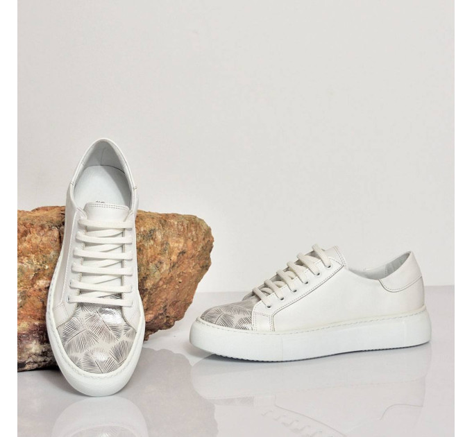 Дамски кецове Adel white silver