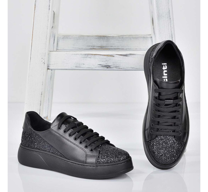 Дамски кецове Elinor black brokat