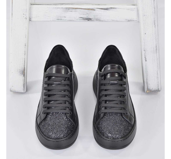 Дамски кецове Elinor black brokat