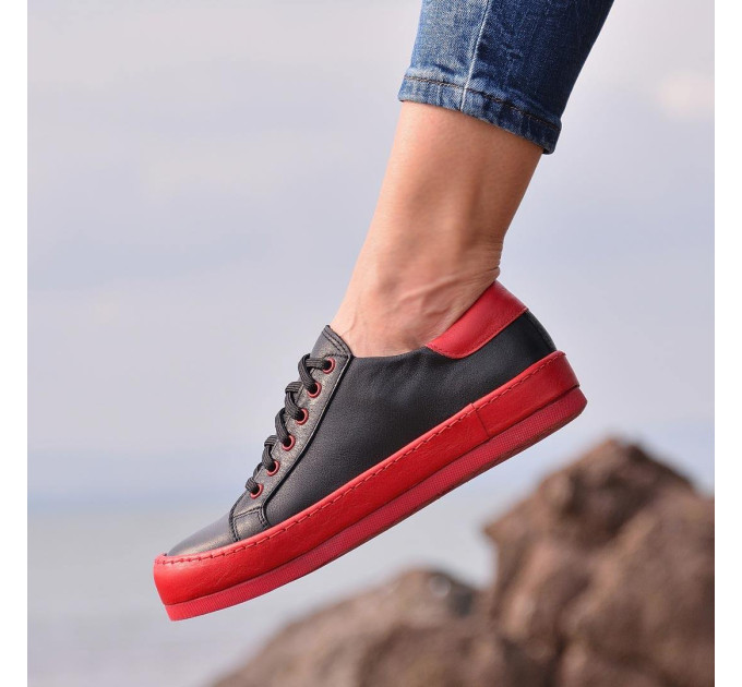 Дамски кецове Emi black red