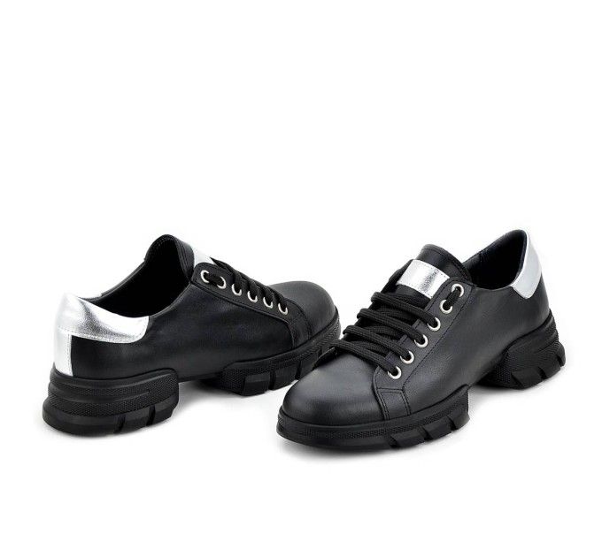 Дамски кецове Geri black silver
