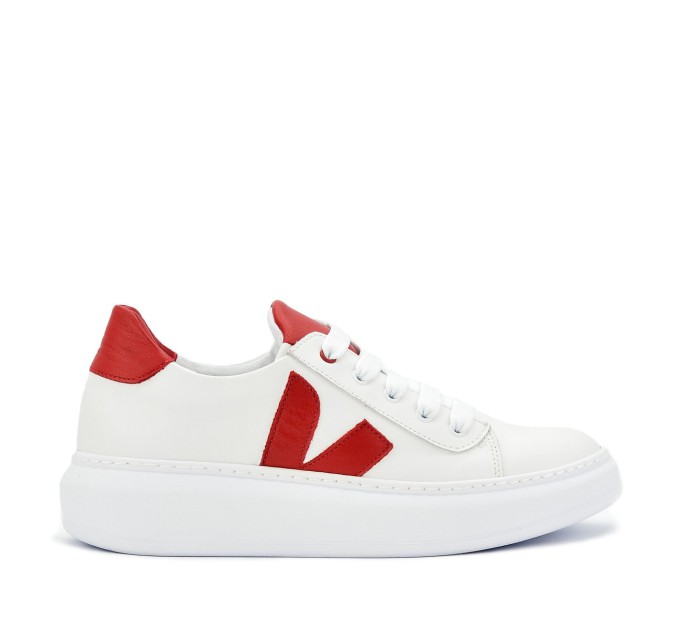 Дамски кецове Iva white red