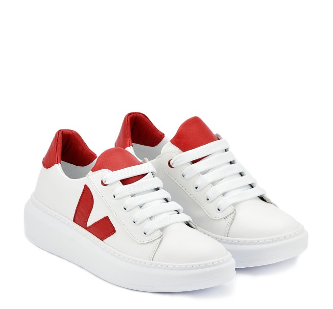 Дамски кецове Iva white red
