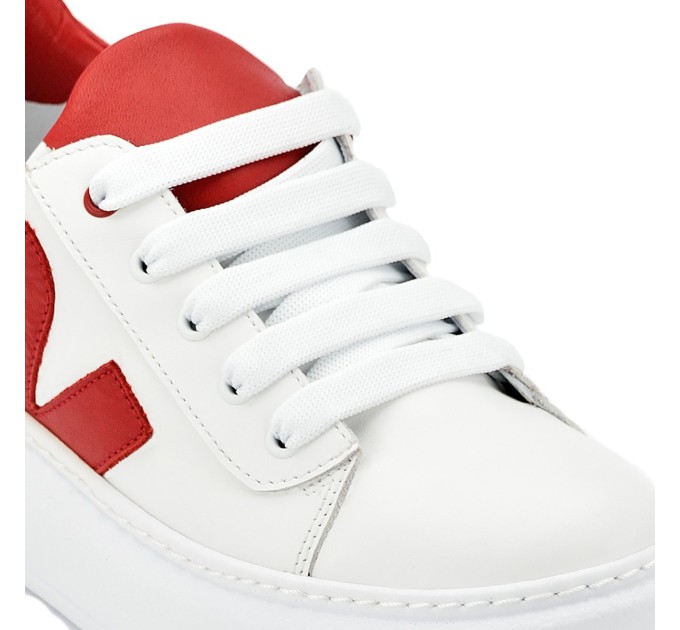 Дамски кецове Iva white red