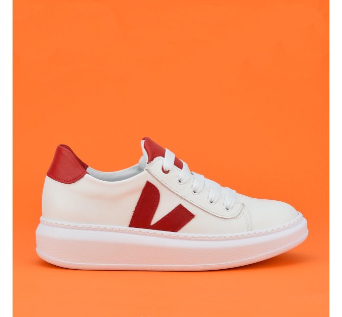 Дамски кецове Iva white red