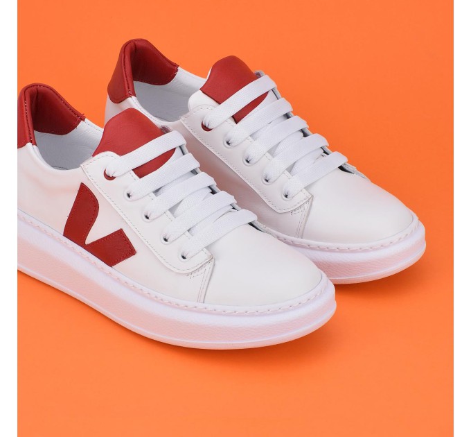 Дамски кецове Iva white red