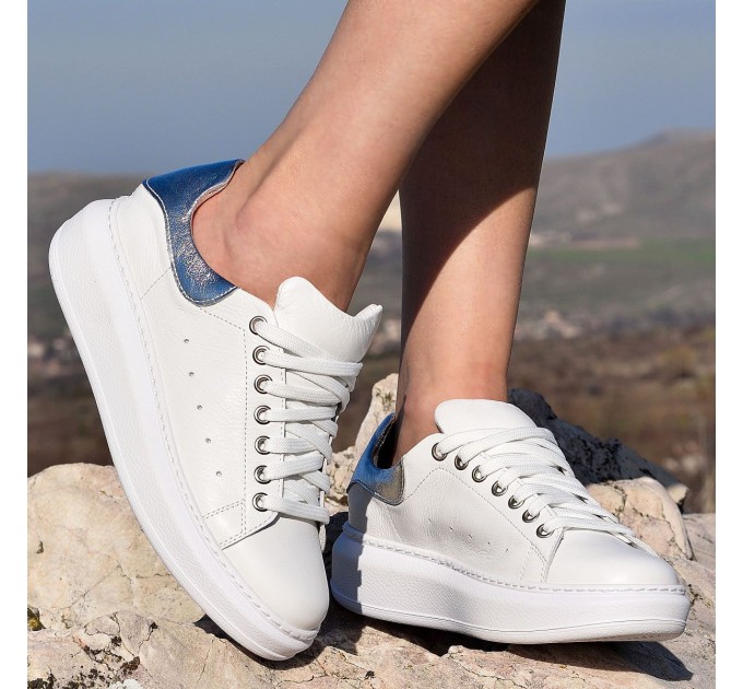 Дамски кецове Lora white silver