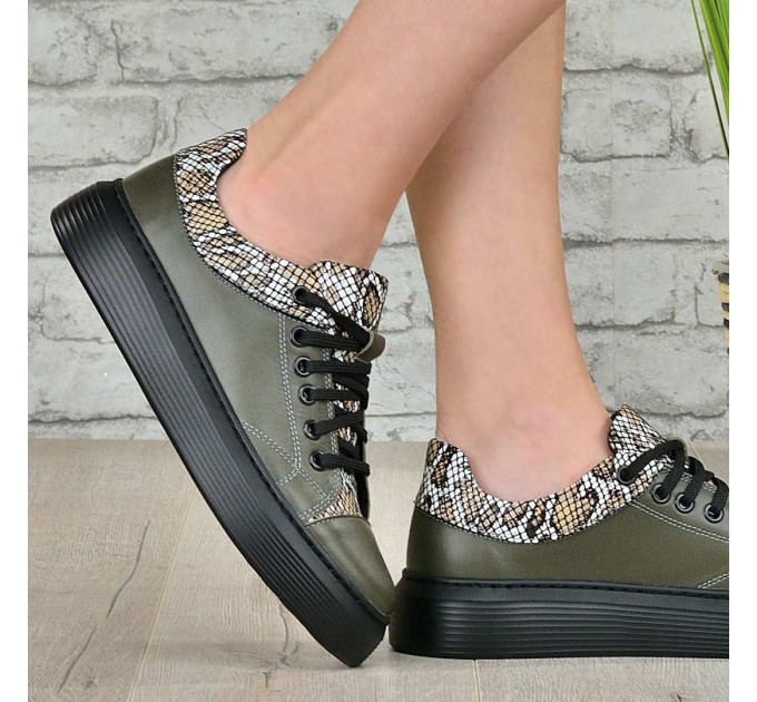 Дамски кецове Mirela green snake