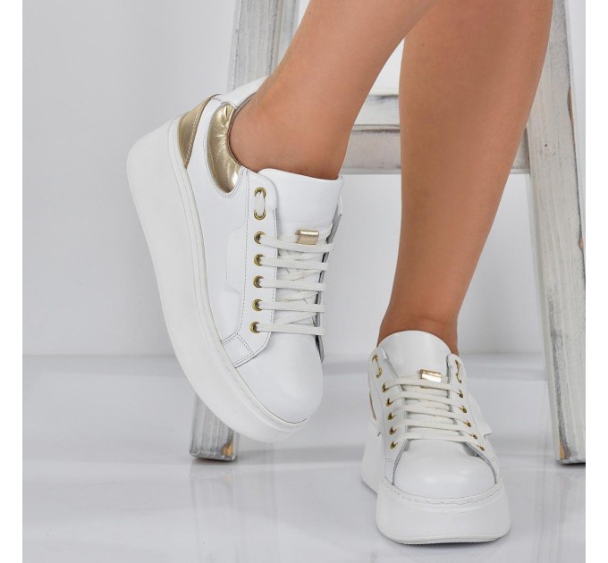 Дамски кецове Veronika white gold