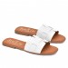 Дамски чехли от естествена кожа 5800 soft blanco