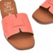 Дамски чехли от естествена кожа 5800 soft coral