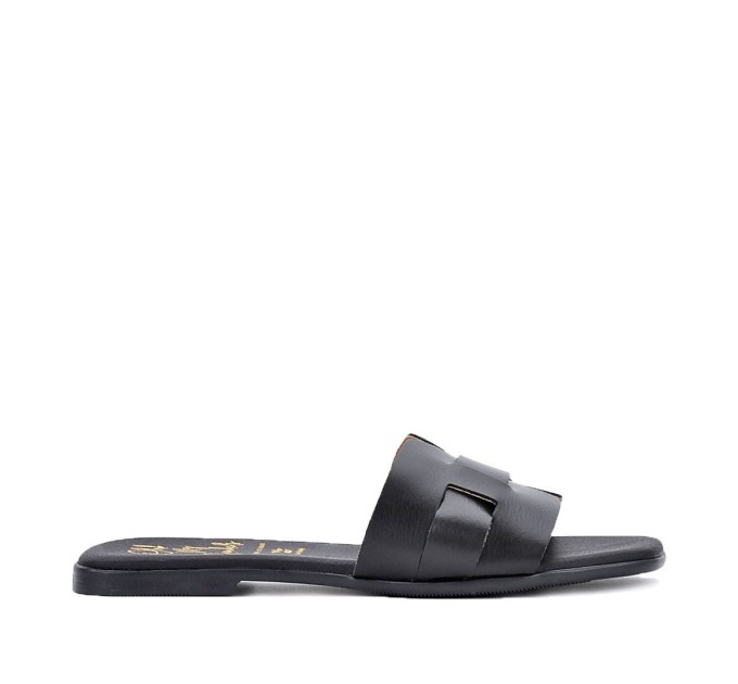 Дамски чехли от естествена кожа 5800 soft negro