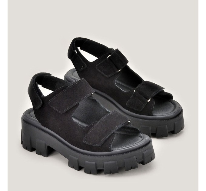 Дамски сандали Amber black velur
