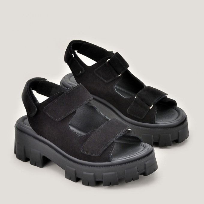 Дамски сандали Amber black velur