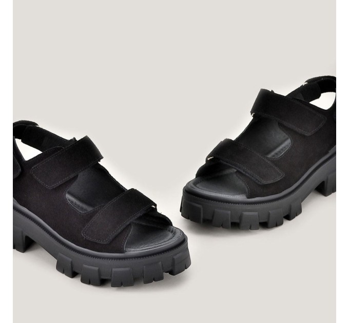 Дамски сандали Amber black velur