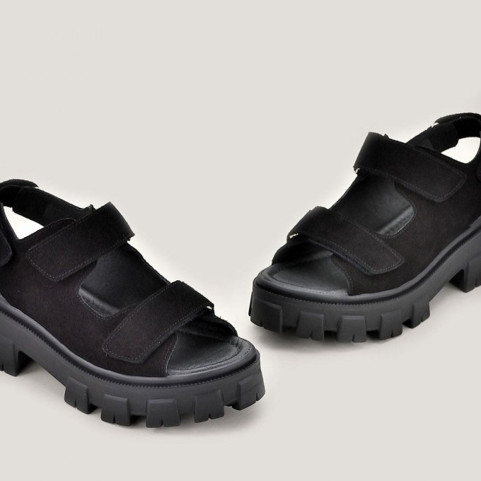 Дамски сандали Amber black velur