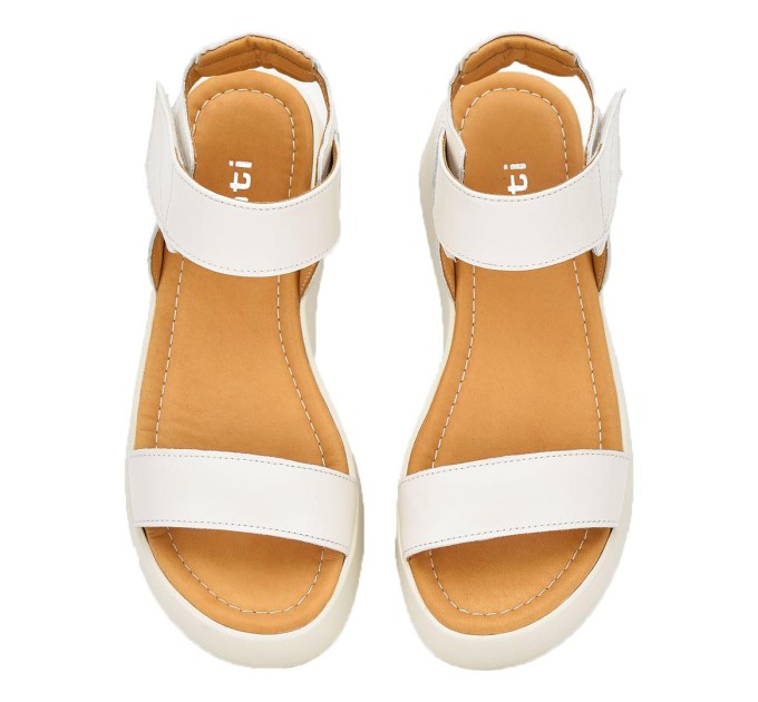 Дамски сандали на платфотма Vasilena beige