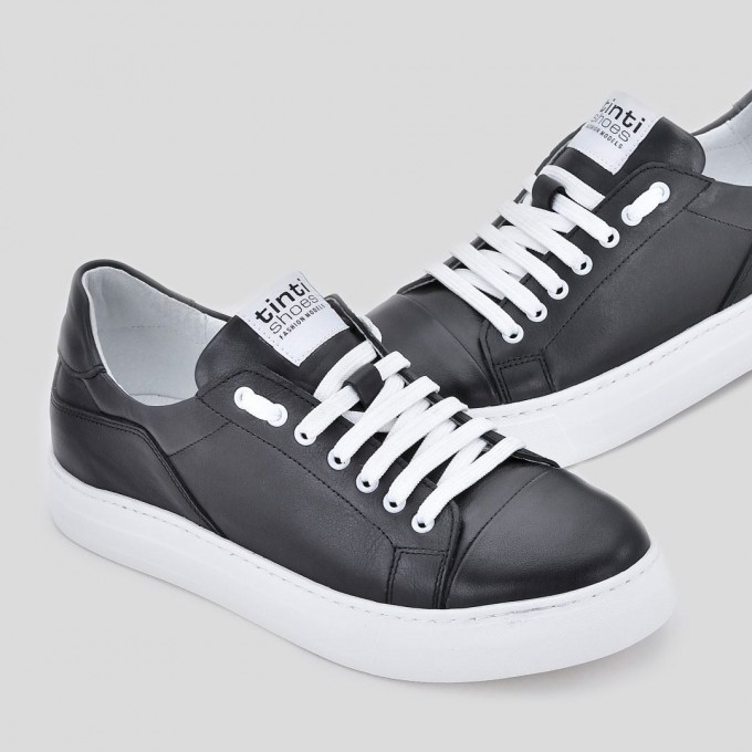 Мъжки кецове от естествена кожа Spirit black