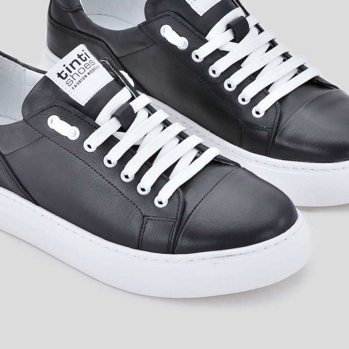 Мъжки кецове от естествена кожа Spirit black