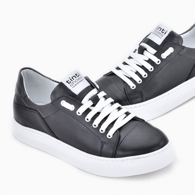 Мъжки кецове от естествена кожа Spirit black